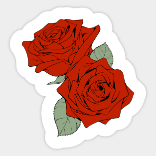 Red Roses Sticker